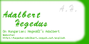 adalbert hegedus business card
